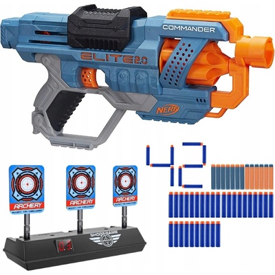 Pistole NERF Elite 2.0 Commander RD-6 sada s 12 šipkami a příslušenstvím