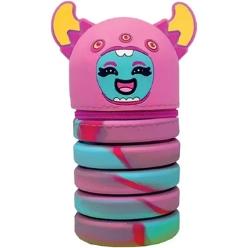 Mitama Гумен несесер mitama extendable, разтягащ се, розово чудовище