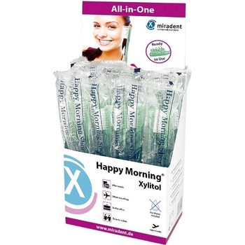 Miradent Комплект еднократни четки за зъби с паста Happy Morning, 50 броя