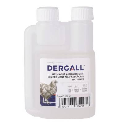 Dergall 100 ml, prostriedok proti parazitom, na hydinu