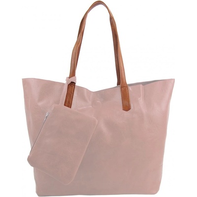 Barebag Veľká shopper dámska taška s crossbody vo vnútri ružová