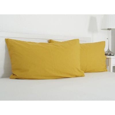 B.E.S. Petrovice na visco polštář bavlna popelín hořčicová 45 x 75 cm – Zboží Dáma