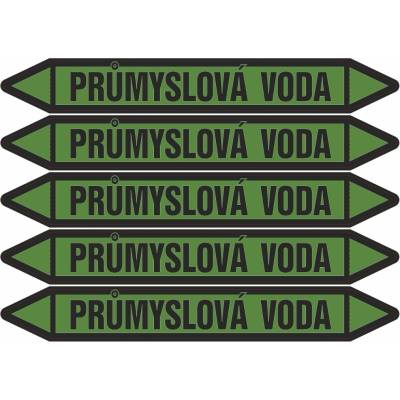 Grafiko | Průmyslová voda - Materiál Samolepící PVC folie, Rozměr aršík 5ks šipka 350x52mm