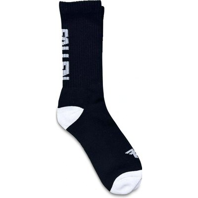 FALLEN Bar Logo Sock. Black White BLACK-WHITE