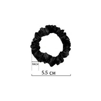 Různobarevné gumičky do vlasů 1 ks, WHITE ORCHID Barva hedvábí: černá