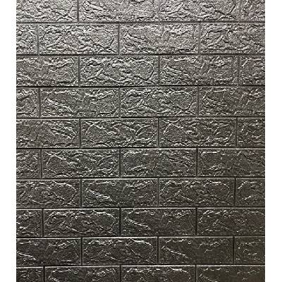 3D pěnový obkladový samolepicí panel na zeď PB3502 šedá cihla 70 x 77 cm / samolepicí stěnové obkladové panely Grace