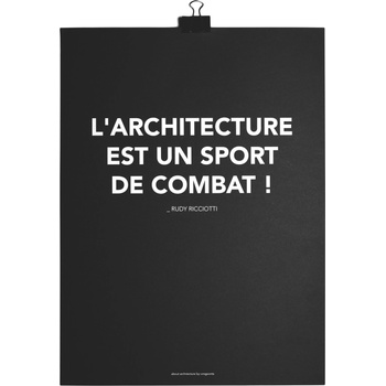 Cinqpoints Плакат L'Architecture Est Un Sport De Combat (AFFRRN01)