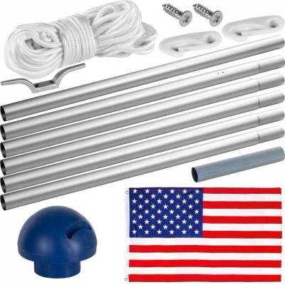 Tuin 60930 Vlajkový stožár vč. vlajky USA 6,50 m