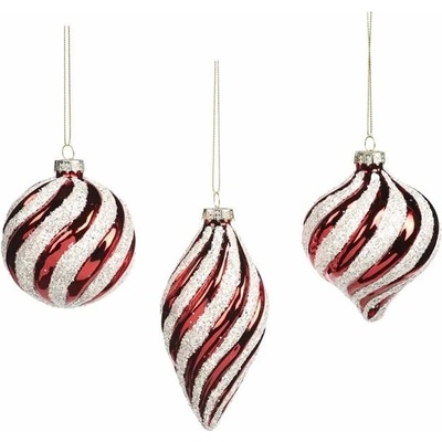 BARRINGTON FURNITURE Pruhovaná vánoční ozdoba P32124 – Zboží Dáma