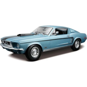 Maisto - Ford Mustang GT Cobra Jet FB 1968, метален син, 1: 18