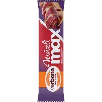 Cerbona Müzli Max Müsli tyčinka s malinovo-citrónovou príchuťou 30 g