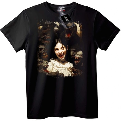 NOONEBRAND Тениска Хелоуин Чудовище - 7XL, White