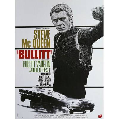 Movie Poster Image Art Plagát, Obraz - Bullitt, 30 × 40 cm