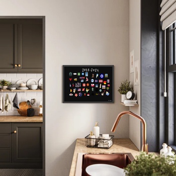 Toptabule.sk MTDRMGS Čierna tabuľa na magnetky v drevenom šedom ráme 200 x 100 cm