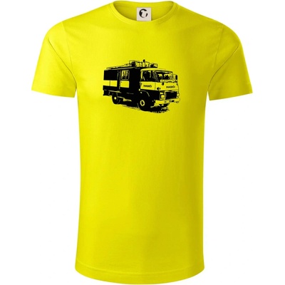 Hasičské auto Hasiči triko z organické bavlny citrónová – Zboží Mobilmania