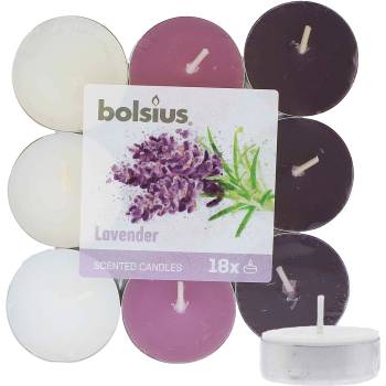 Bolsius Scented Tealights Lavender 4h чаена свещ 18 бр