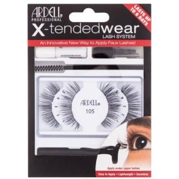 Ardell X-Tended Wear Lash System 105 комплект: изкуствени мигли X-Tended 105 1 бр + лепило за мигли X-Tended Wear 1 g + апликатор 1 бр + продукт за премахване на мигли 1 g + четка за мигли 1 бр