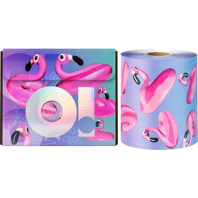 O! TOOLS Ryflovaná fólia v rolke Pink Flamingo 100 m