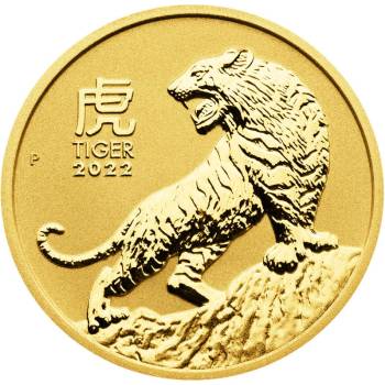 The Perth Mint zlatá mince Gold Lunární Série III Rok Tygra 2022 10 oz
