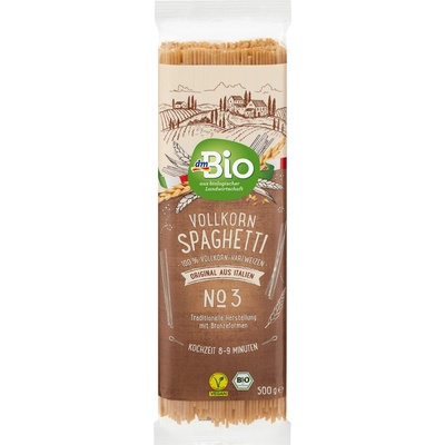dmBio celozrnné špagety 0,5 kg