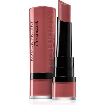 Bourjois Rouge Velvet The Lipstick матиращо червило цвят 33 Rose Water 2, 4 гр