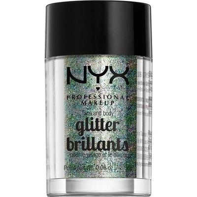 NYX Professional Makeup Glitter třpytky na obličej i tělo 06 Crystal 2,5 g