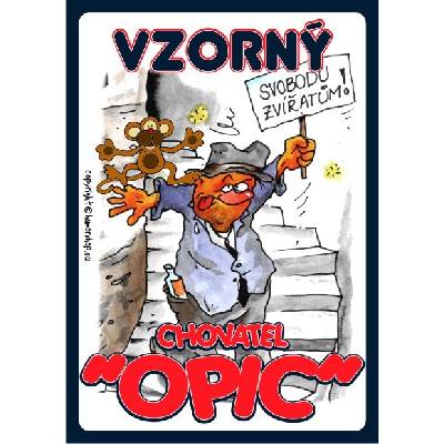 Certifikát Vzorný chovatel opic