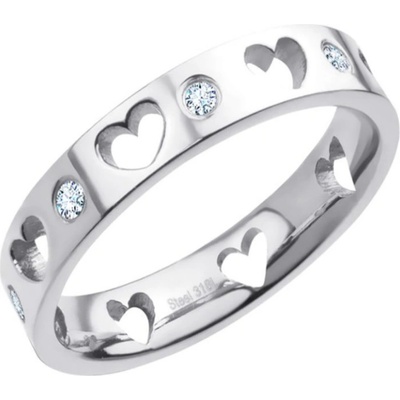 Mabell Dámský prsten z chirurgické oceli Almira CZ221MNC R139 A 5C45