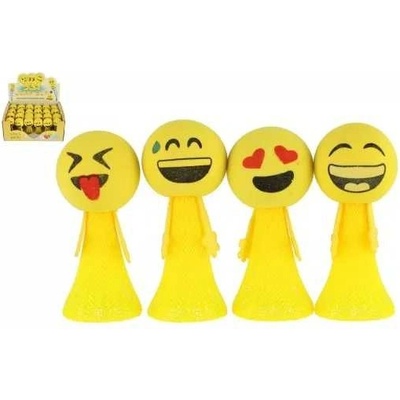 Teddies Hip Hop míček smajlík vyskakující pěnový 9 5cm mix druhů 24ks v boxu
