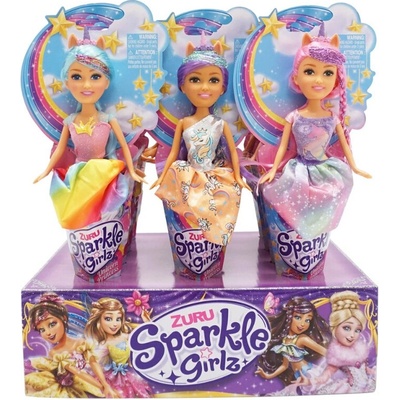 ZURU Sparkle Girlz Princezna v kornoutku jednorožec růžová