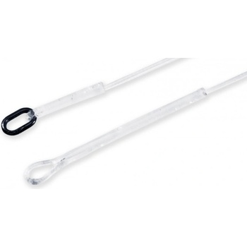 Carp R Us Fluorocarbonové Náväzce Superstiff Link Oval Ring & Ring Swivel 90lb 6,5cm