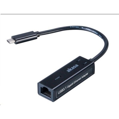 AKASA adaptér USB Type-C na Gigabit Ethernet RJ 45