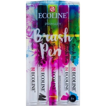 Ecoline Brush pen X13 Акварелни химикалки Primary 5 бр (11509920)