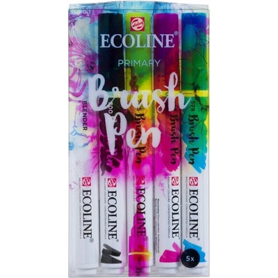 Ecoline Brush pen X13 Акварелни химикалки Primary 5 бр (11509920)