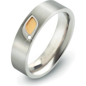 Boccia Titanium Titánový prsteň s briliantom 0146-01