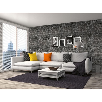 DIMEX ART Луксозна флизелинова тапета сив камък облицовка