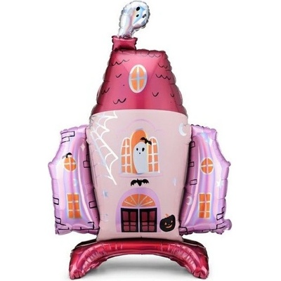PartyDeco Halloween Hocus Pocus Balónek fóliový Strašidelný dům 64 x 94 cm