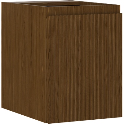 Mexen Rivel баня шкаф за мивка 35 см, 1 врата, рифел, орех - 91A21-03547-1-BF86 (91A21-03547-1-BF86)
