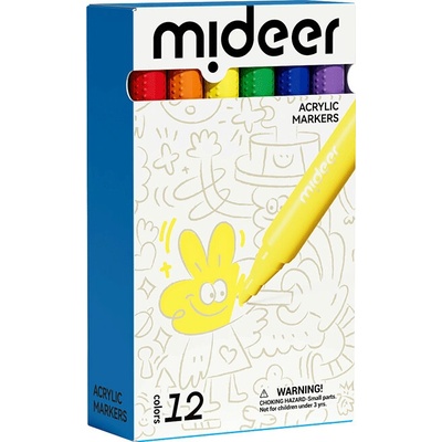Mideer MD3388 akrylové fixky s jemným hrotom 12 ks