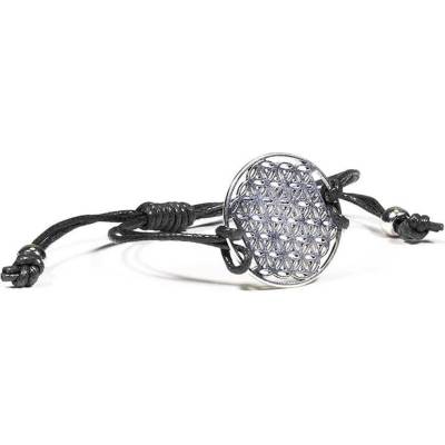 Milujeme Kameny Květ života černý náramek se shamballa zapínáním W5