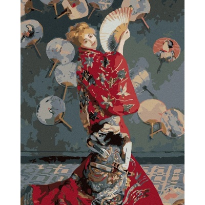 Zuty Malování Podle Čísel Paní Monetová V Japonském Kimonu Claude Monet 80 x 100 Cm Plátno 8596530098300
