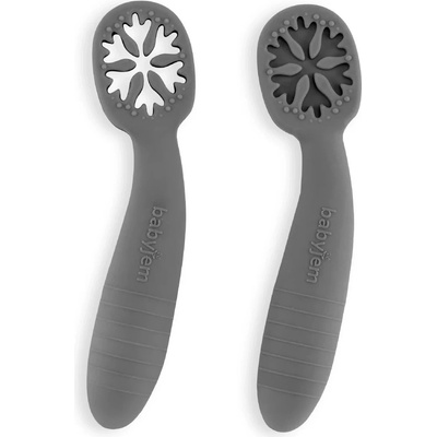 BabyJem Бебешки лъжички Babyjem - My First Spoon, 2 броя, Grey (903)
