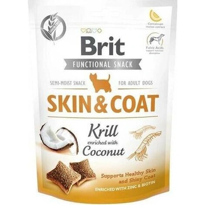 BRIT Care Dog Functional Snack skin&coat Krill 3 x 150 g