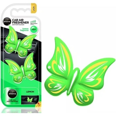 Aroma Car FANCY SHAPES BUTTERFLY Lemon