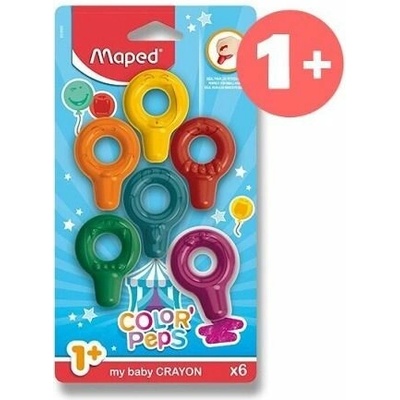 Maped plast pastelky Baby Crayons 6 barev