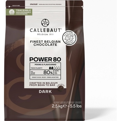 Barry Callebaut Čokoláda 80% power horká 2,5kg