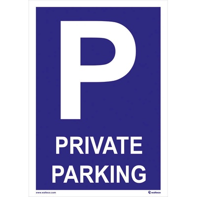 Walteco Private parking 210x297mm, formát A4, plastová tabuľka Množstvo: 1 ks , 20306