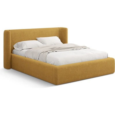 Windsor & Co Двойно легло 160x200 cm тапицирано с място за съхранение с включена подматрачна рамка в цвят горчица Jason - Windsor & Co Sofas (WIN_BF160_211_F1_JASON3)