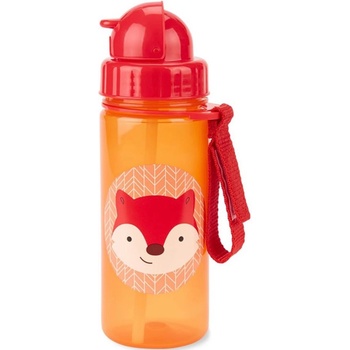 Skip Hop Бутилка със сламка Skip Hop Zоо - Fox, 385 ml (9N568310)