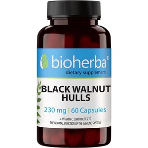 Bioherba Black Walnut Hulls, 230 mg, 60 капсули, Bioherba